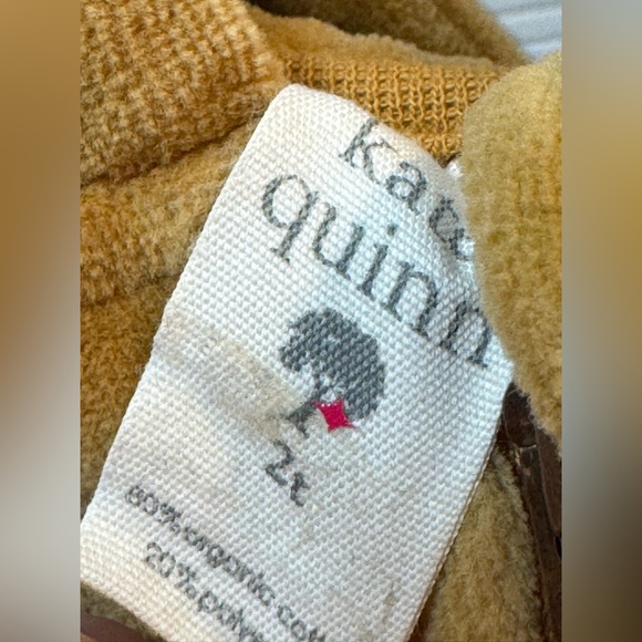 Kate Quinn Mustard Brown Hoodie with Bunny Ears - Picture 3 of 3